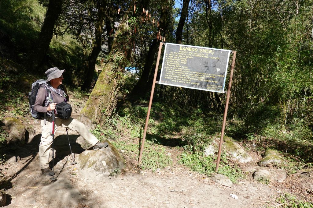 Passage par Bamboo à 2335 m , contarirement à l'indication locale